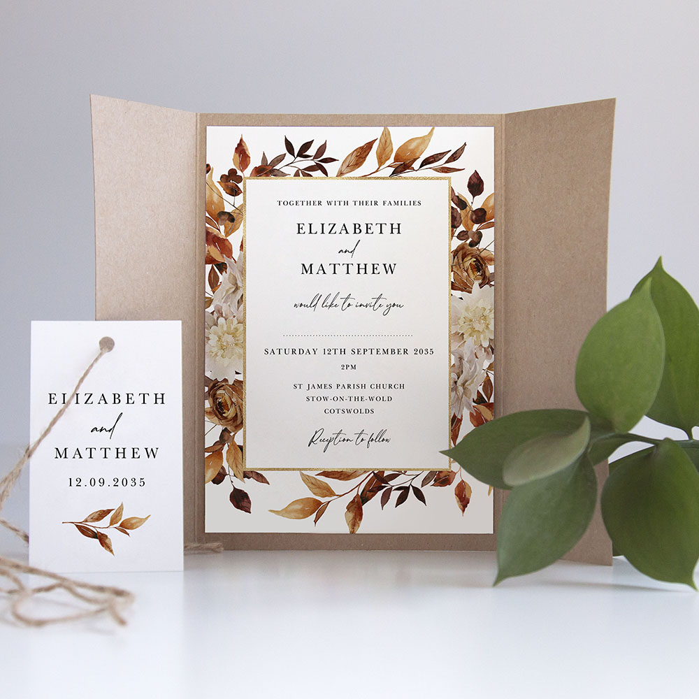 Autumn Garden Gatefold Invites